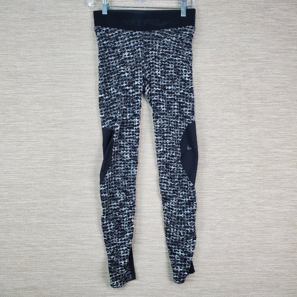 Nike Pro Hyper Warm Leggings Womens M Athleisure Gorpcore Techwear Coldgear Camp